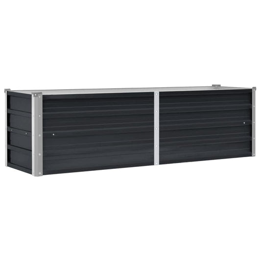 Garden Raised Bed Anthracite 160x40x45 cm Galvanised Steel