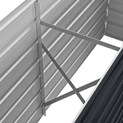 Garden Raised Bed Anthracite 160x40x45 cm Galvanised Steel