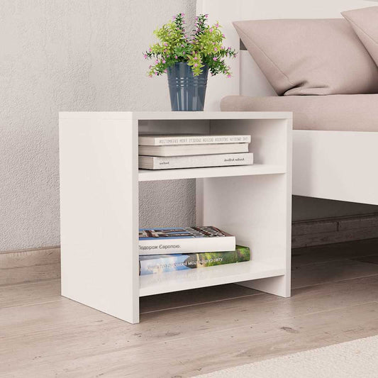 Bedside Cabinet | Set of 2 | White | Engineered wood | Small