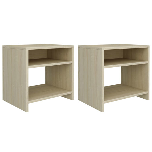 Bedside Cabinet | Set of 2 | Sonoma oak | Engineered wood | 40x30x40 cm