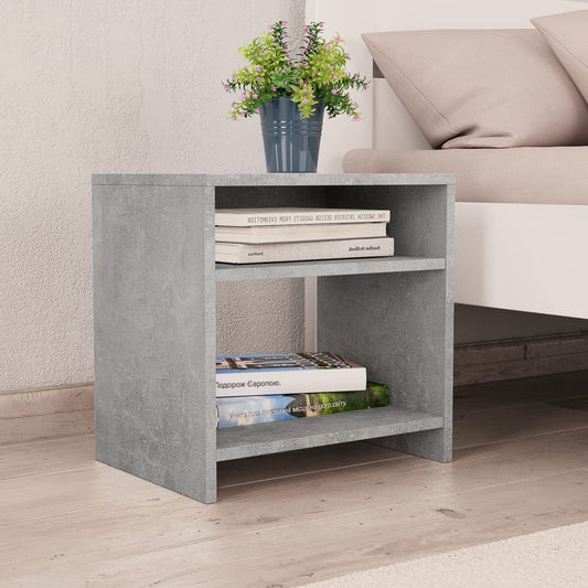 Bedside Cabinet | Concrete Grey | Engineered Wood | 40 x 30 x 40 cm