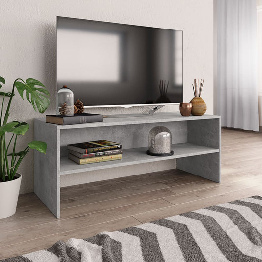 TV Cabinet | Concrete Grey | Engineered Wood | Medium | TV Cabinet