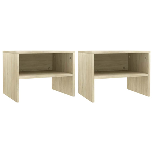 Bedside Cabinet | Set of 2 | Sonoma oak | Engineered wood | Medium