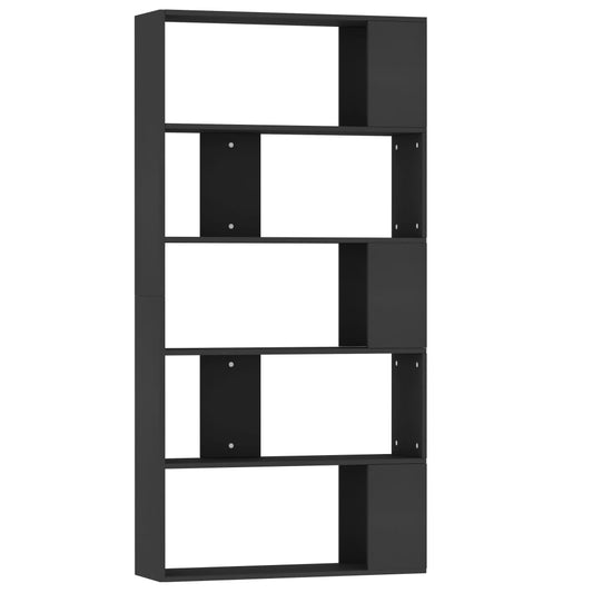 Book Cabinet | Black | Engineered wood | 80 x 24 x 159 cm | Book Cabinet