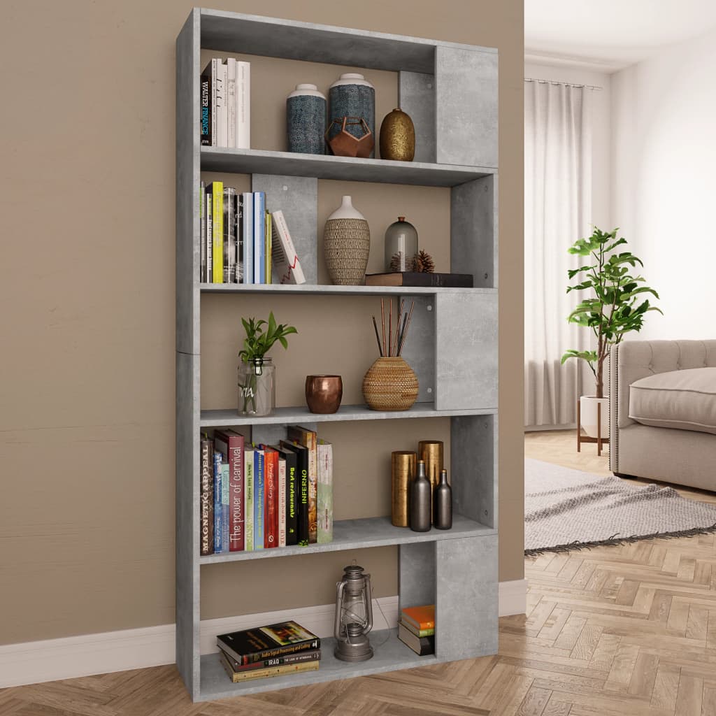 Book Cabinet/Room Divider Concrete Grey 80x24x159 cm Engineered Wood