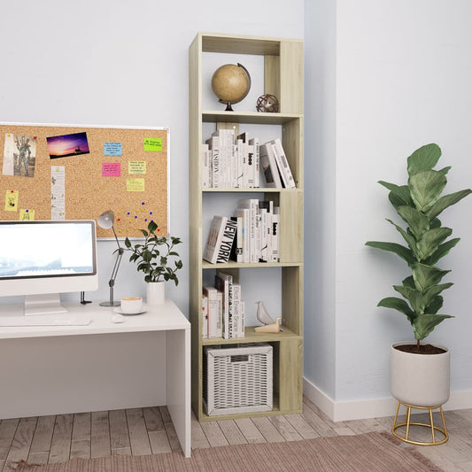 Book Cabinet | Sonoma oak | Engineered wood | 45x24x159 cm | Book Cabinet