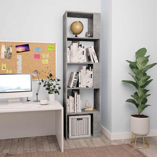 Book Cabinet | Concrete Grey | Engineered Wood | 159 | Book Cabinet