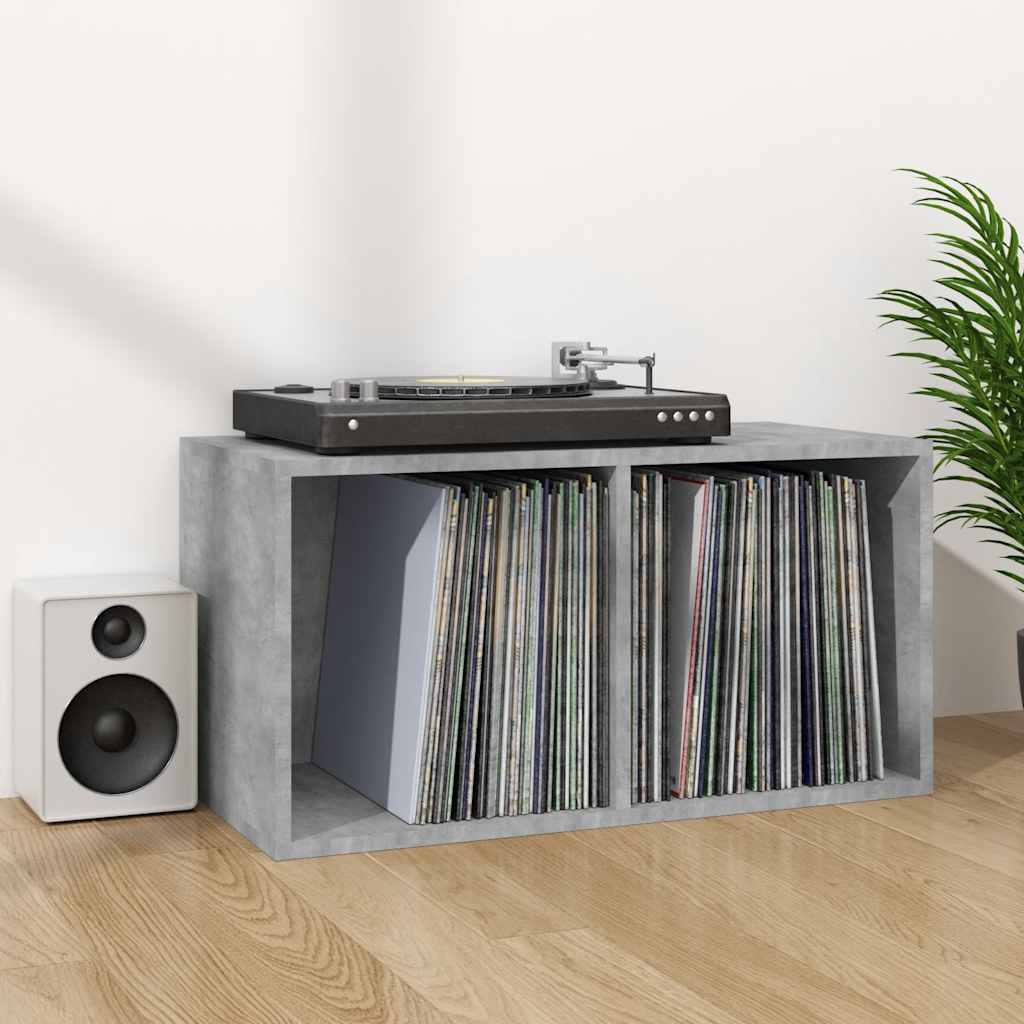 800121 vidaXL Vinyl Storage Box Concrete Grey 71x34x36 cm Engineered Wood