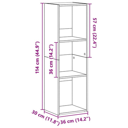 Book Cabinet/TV Cabinet White 36x30x114 cm Engineered Wood