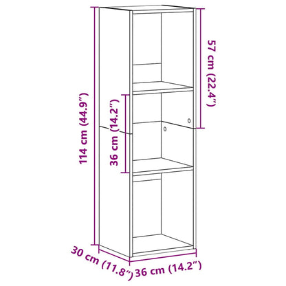 Book Cabinet/TV Cabinet Sonoma Oak 36x30x114 cm Engineered Wood