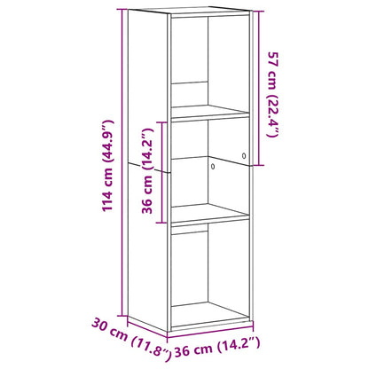 Book Cabinet/TV Cabinet Concrete Grey 36x30x114 cm Engineered Wood