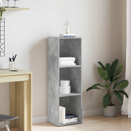 Book Cabinet | Concrete Grey | Engineered Wood | Small | Book Cabinet
