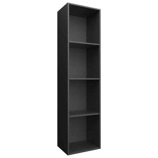 Book Cabinet | Black | Engineered Wood | Medium | Bookshelf | Rectangular