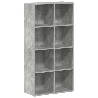 Book Cabinet | Concrete grey | Engineered wood | 130 cm tall