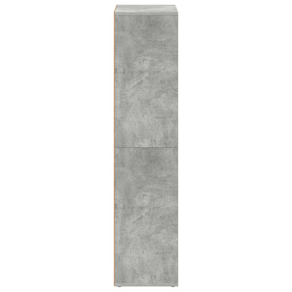 Book Cabinet | Concrete grey | Engineered wood | 130 cm tall