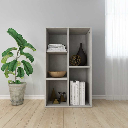 Book Cabinet | Concrete grey | Engineered wood | Medium-sized