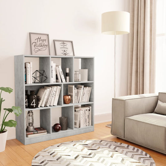 Book Cabinet | Concrete grey | Engineered wood | 97.5x29.5x100 cm