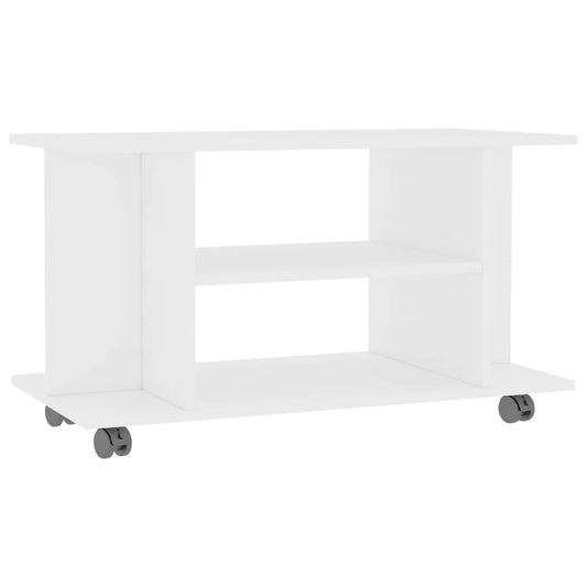 TV Cabinet | White | Engineered Wood | Compact | TV Cabinet | Rectangular