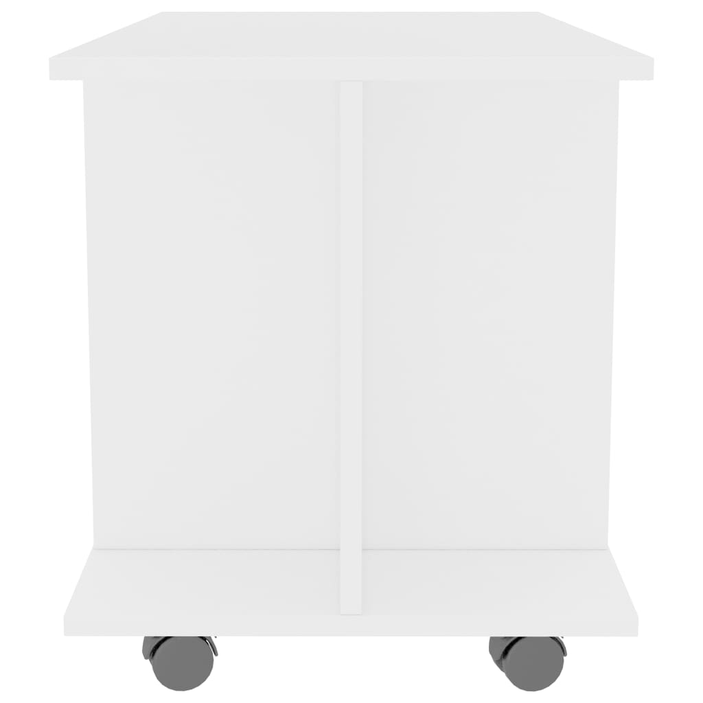 TV Cabinet with Castors White 80x40x45 cm Engineered Wood