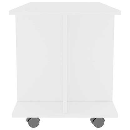 TV Cabinet with Castors White 80x40x45 cm Engineered Wood