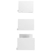 Wall Display Shelf 3 pcs High Gloss White Engineered Wood