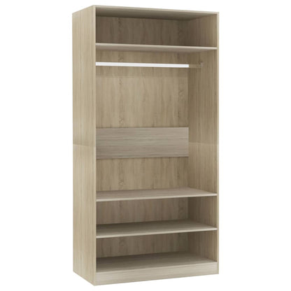 Wardrobe Sonoma Oak 100x50x200 cm Engineered Wood