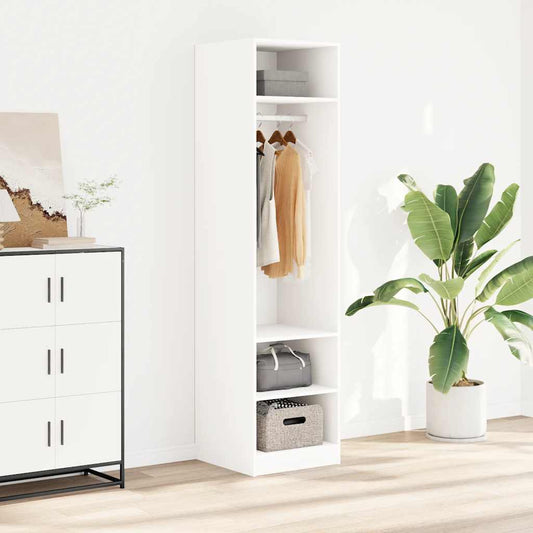 Wardrobe | White | Engineered Wood | Compact | Wardrobe | Rectangular