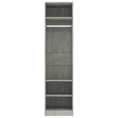 Wardrobe Concrete Grey 50x50x200 cm Engineered Wood