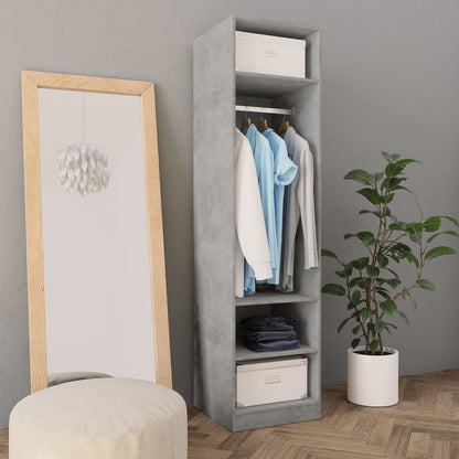 Wardrobe Concrete Grey 50x50x200 cm Engineered Wood