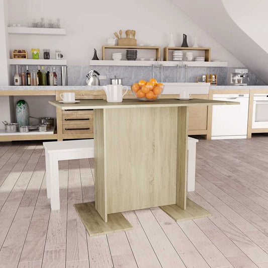 800246 vidaXL Dining Table Sonoma Oak 110x60x75 cm Engineered Wood