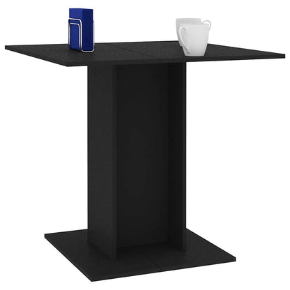 Dining Table | Black | Engineered wood | 80x80 cm | Durable
