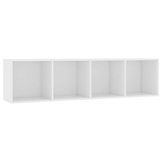 Book Cabinet | White | Engineered wood | Large | Wall mounting