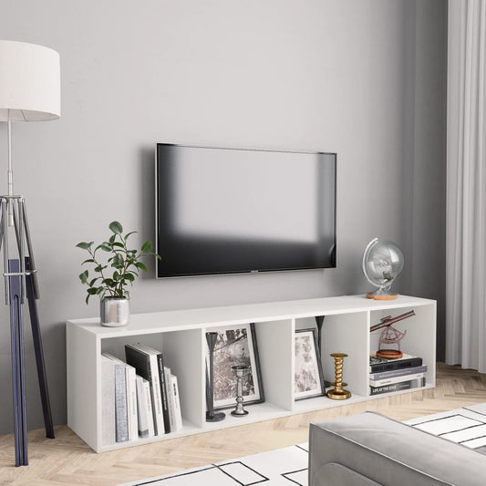 Book Cabinet | White | Engineered wood | Large | Wall mounting
