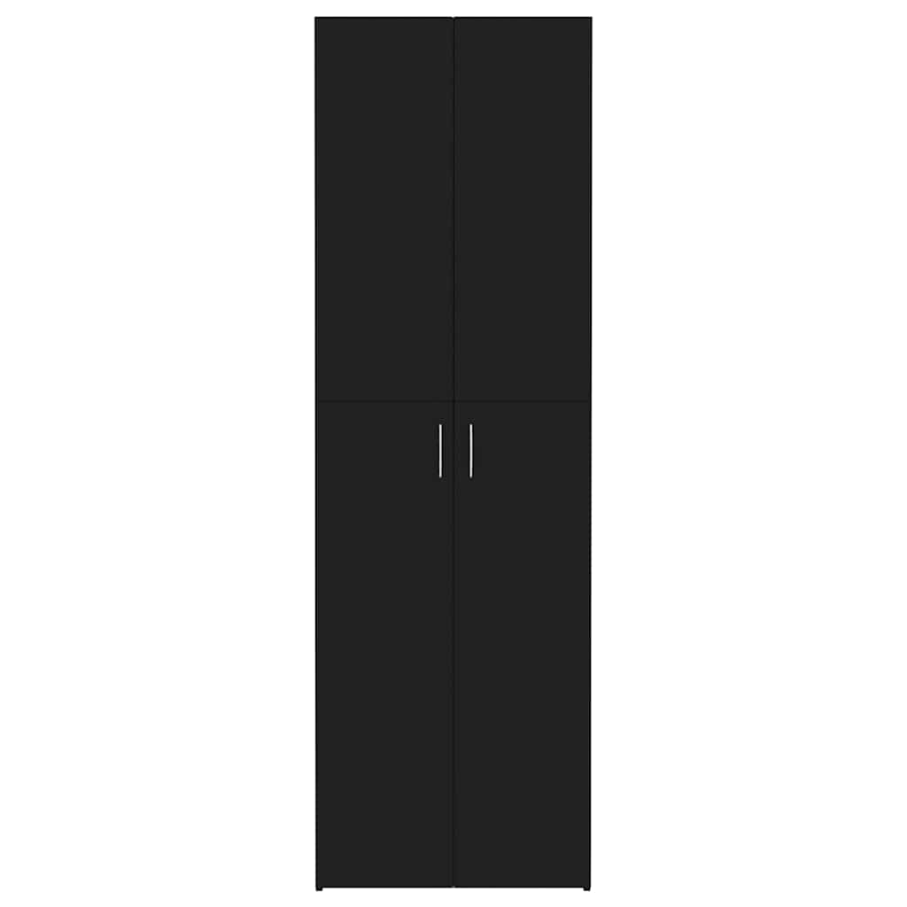 Office Cabinet Black 23.6x12.6x74.8" Engineered Wood