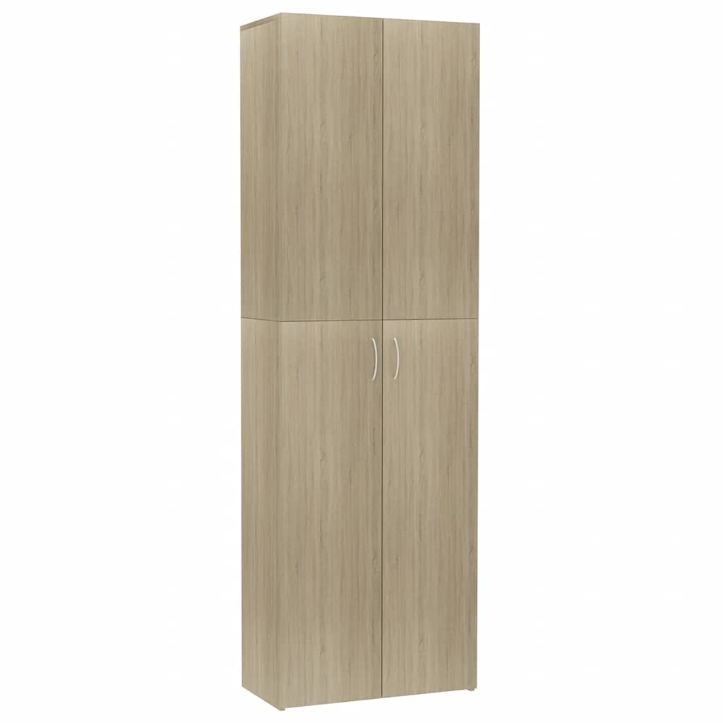 Office Cabinet | Sonoma oak | Engineered wood | 190 cm height