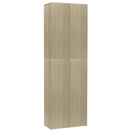 Office Cabinet Sonoma Oak 60x32x190 cm Engineered Wood