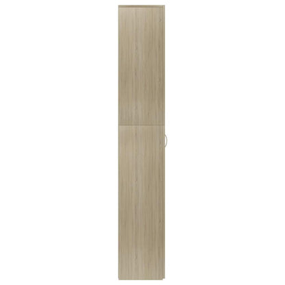 Office Cabinet | Sonoma oak | Engineered wood | 190 cm height