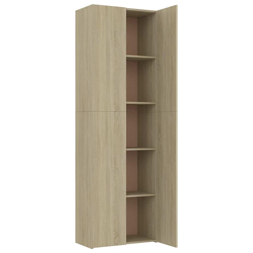 Office Cabinet | Sonoma oak | Engineered wood | 190 cm height