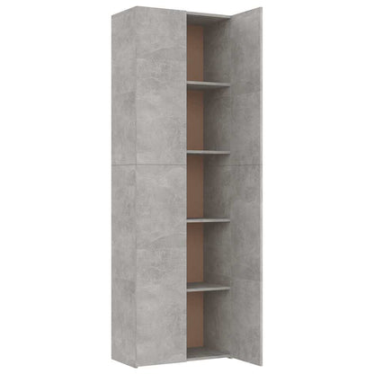 Office Cabinet | Concrete grey | Engineered wood | Tall storage