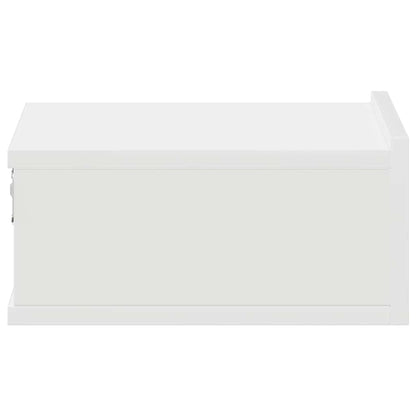 Floating Nightstand White 40x30x15cm Engineered Wood