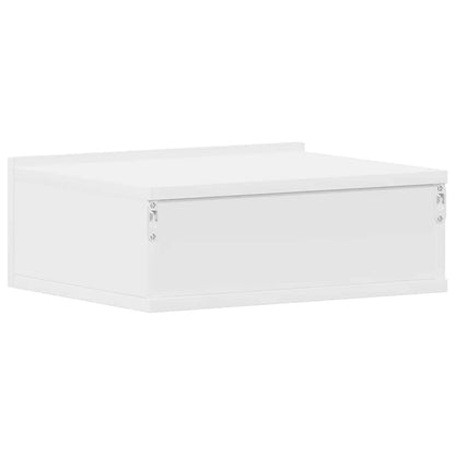 Floating Nightstand White 40x30x15cm Engineered Wood