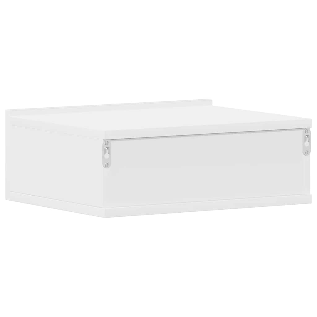 Floating Nightstands 2 pcs White 40x30x15cm Engineered Wood