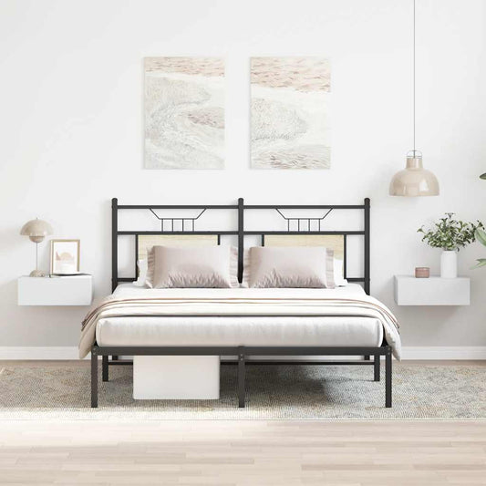 Floating Nightstand | Set of 2 | White | Engineered wood | Compact