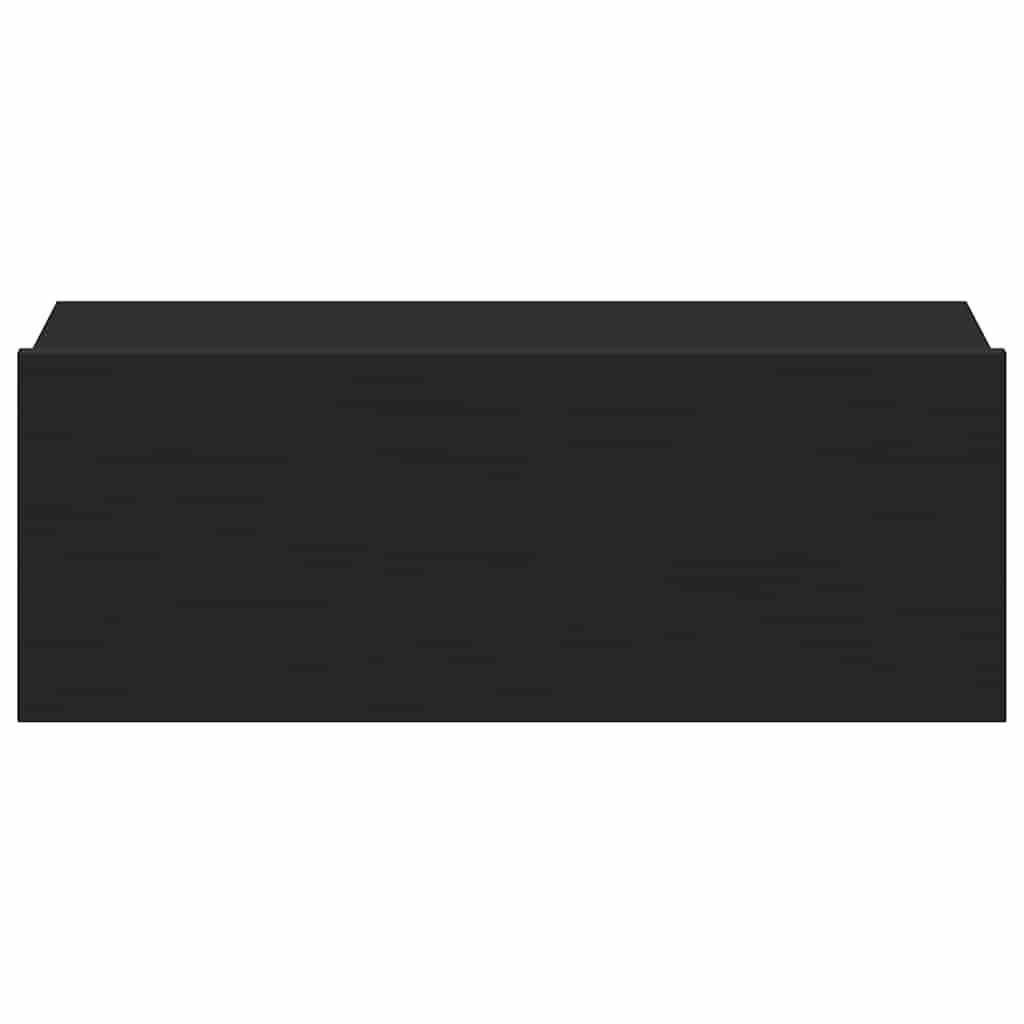 Floating Nightstand Black 40x30x15 cm Engineered Wood
