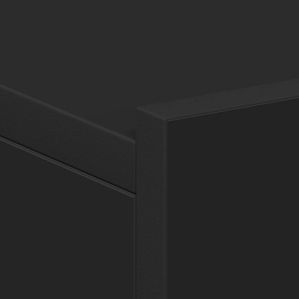 Floating Nightstand | Set of 2 | Black | Engineered wood | Compact