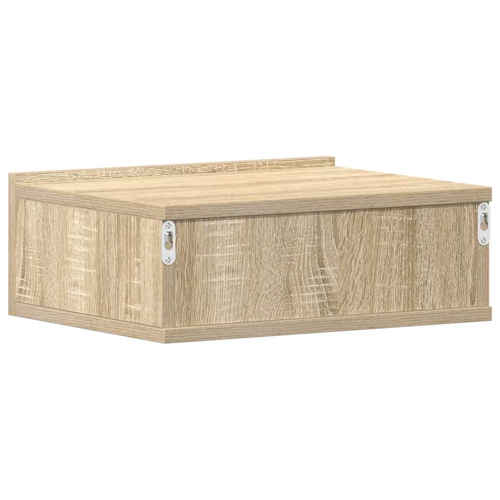 Floating Nightstand Sonoma Oak 40x30x15 cm Engineered Wood
