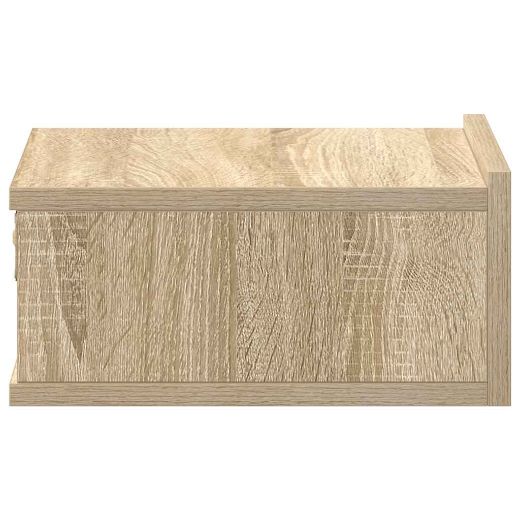 Floating Nightstands 2 pcs Sonoma Oak 40x30x15 cm Engineered Wood