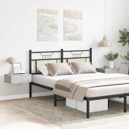 Floating Nightstands 2 pcs Concrete Grey 40x30x15 cm Engineered Wood