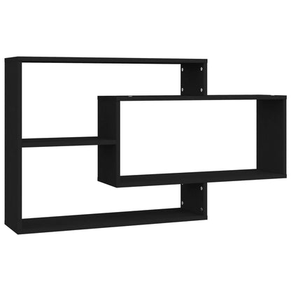 Wall Shelf Black 104x20x58.5 cm Engineered Wood