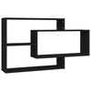 Wall Shelf Black 104x20x58.5 cm Engineered Wood